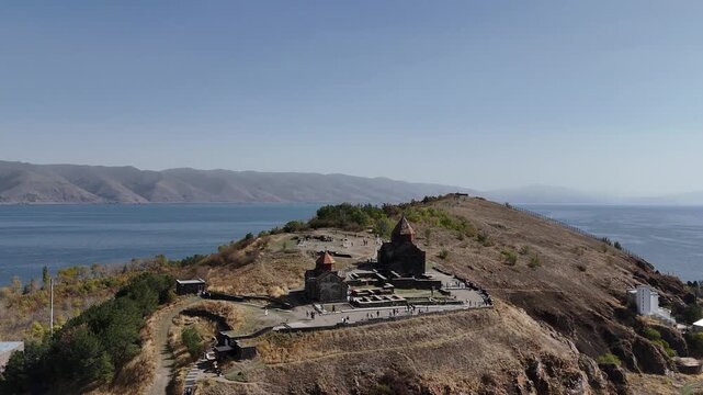 Historic Sevanavank Monastery Overlooking Lake Sevan, Armenia