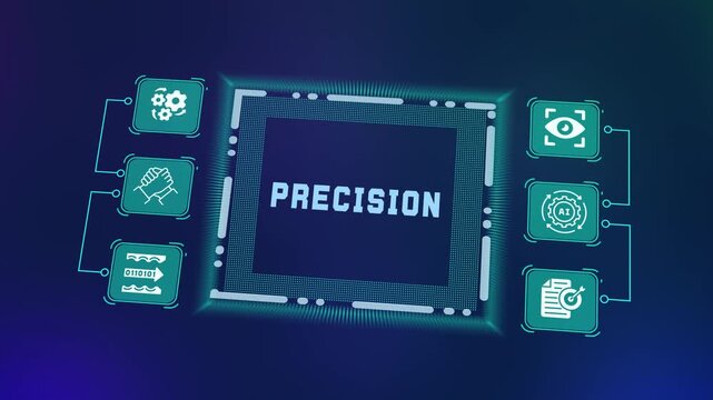  Precision engineering and high-accuracy digital measurement concept for scientific research and advanced technological development background.