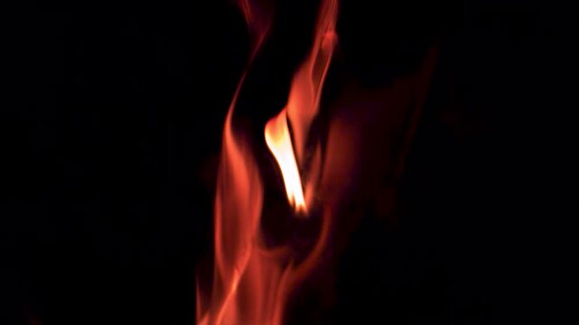 Captured at 1440FPS in stunning 4K, this ultra slow motion footage reveals every flicker, wave, and detail of the flames against a deep black background.