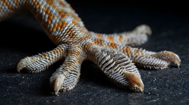 Extreme Macro of a Gecko Foot Showing Intricate Lamellae and Setae Texture