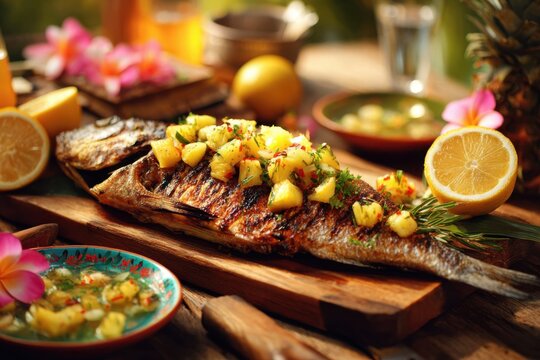 Grilled Fish with Pineapple Salsa