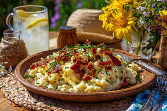 Bryndzove halusky with bacon and chives
