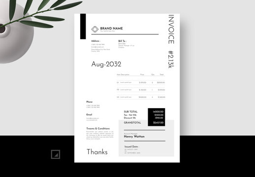 Clean Invoice Layout