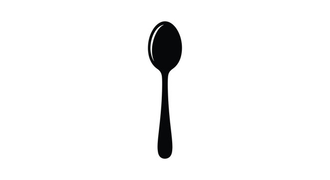 Spoon silhouette on a white background silhouette