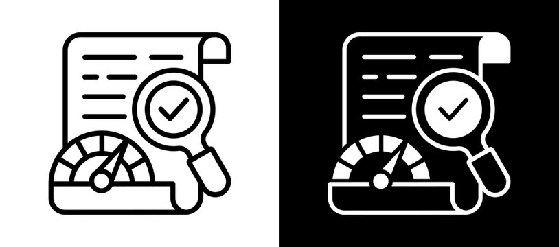 Audit Process whiteblack icon