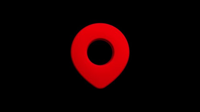 3D map pin or location marker