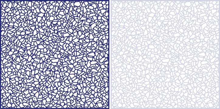 Blue and White Voronoi Pattern Background with Organic Cell Structure