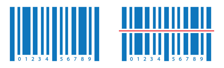 Obraz premium Barcode scan product icon, vector illustration