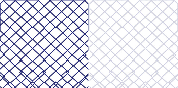 Blue Diamond Grid Pattern Overlaying Faded Geometric Lines on White Background
