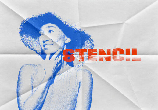 Grainy Stencil Spray Effect