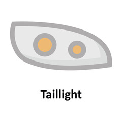 Taillight Vector Icon which can easily modify or edit © Design Linker