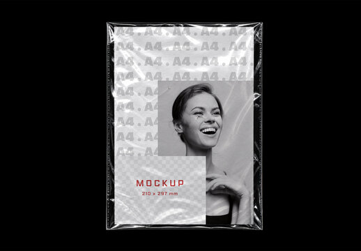 A4 Mockup Paper with Protective Sleeve