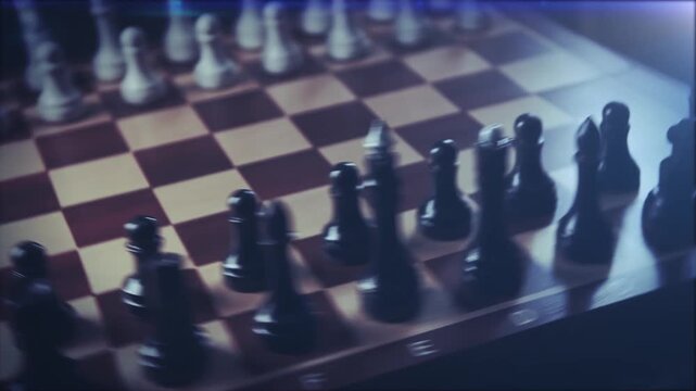 The chessboard rotates in front of the camera. 1920х1080