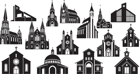 Black and white of european architectural landmarks european architecture church cathedral © MDARMAN