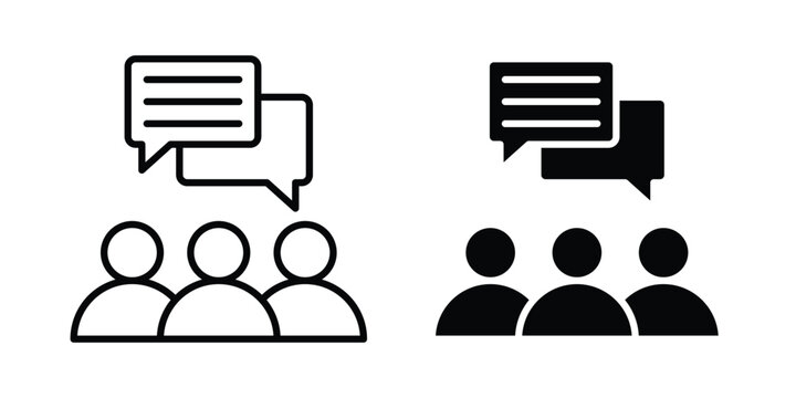 Communication icon editable stroke. Linear and flat icons