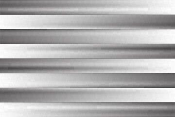 Fototapeta premium Background with repeated black horizontal straight parallel lines with faded halftone effect. Simple gradation print. Blinds texture. Vector graphic illustration