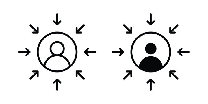 Customer centricity icon editable stroke. Linear and flat icons