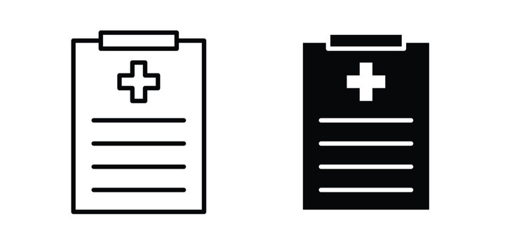 Health report icon editable stroke. Linear and flat icons