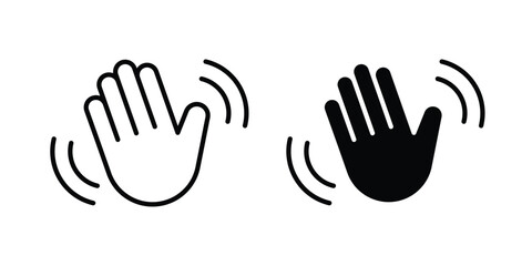 Hello icon editable stroke. Linear and flat icons © Hunt