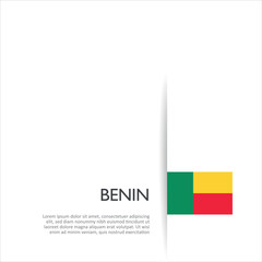 Naklejka premium Flag of Benin. Country Presentation with Flag Reveal Design. Business booklet.