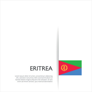 Flag of Eritrea. Country Presentation with Flag Reveal Design. Business booklet.