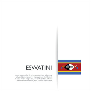 Flag of Eswatini. Country Presentation with Flag Reveal Design. Business booklet.