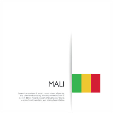 Flag of Mali. Country Presentation with Flag Reveal Design. Business booklet.