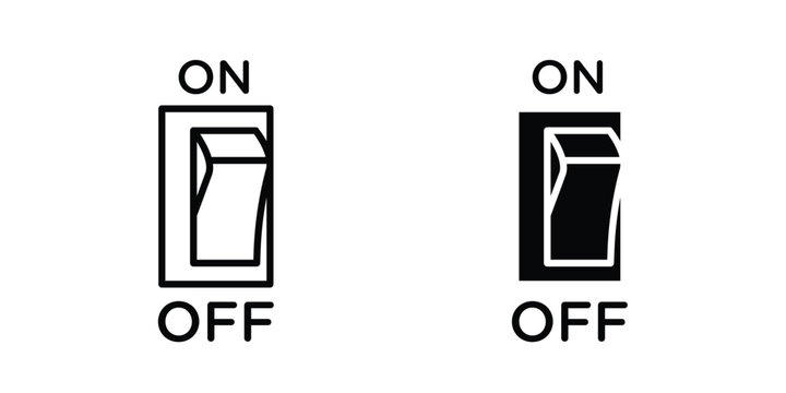 Light switch off icon editable stroke. Linear and flat icons