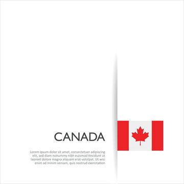 Flag of Canada. Country Presentation with Flag Reveal Design. Business booklet.