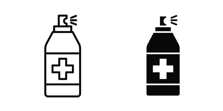medical pump spray icon editable stroke. Linear and flat icons