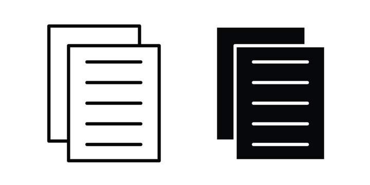 Paste icon editable stroke. Linear and flat icons