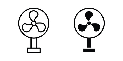 Table Fan icon editable stroke. Linear and flat icons © Hunt