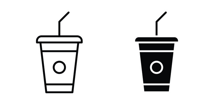 Swoosh Cup icon editable stroke. Linear and flat icons