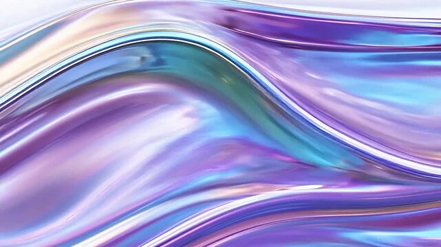 Abstract iridescent wave form