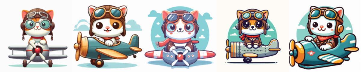Vector of a cat pilot © FirdianKrisna
