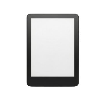 Realistic e reader device isolated on white blank screen on transparent background high quality professional detailed
