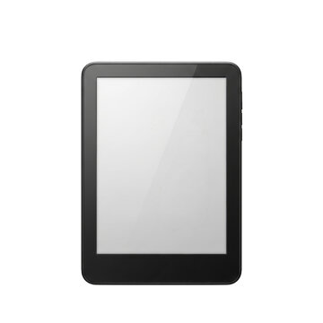 Black e reader device with blank screen isolated on transparent background high quality professional detailed modern