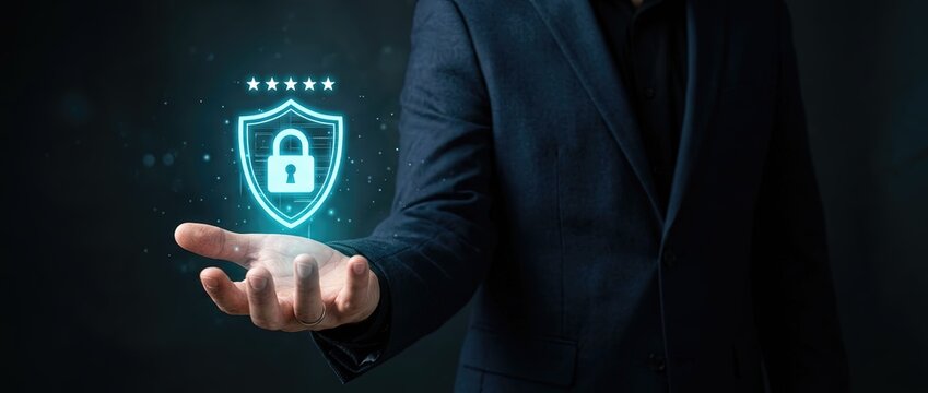 Enhancing cybersecurity measures business environment digital security content professional setting focused viewpoint protecting sensitive information