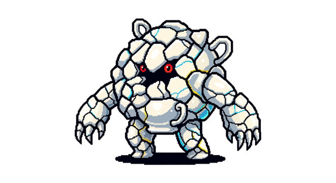 Fantasy Rock Monster Character Design.