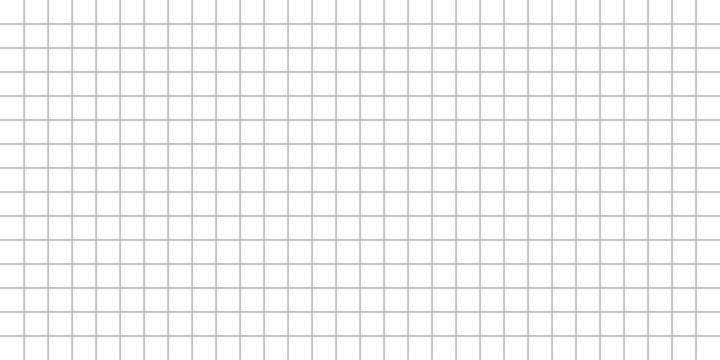Grid checkered seamless pattern with straight lines and squares. Plaid notebook paper texture background. Vector school illustration