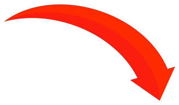 red arrow illustration in flat style
