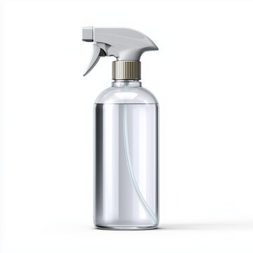 Cleaning spray bottle mockup product photography studio environment minimalist design concept