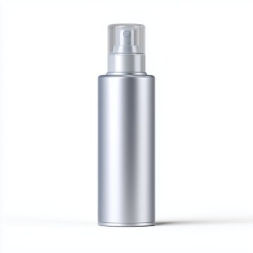 Air freshener spray can mockup product photography metallic finish studio background professional display
