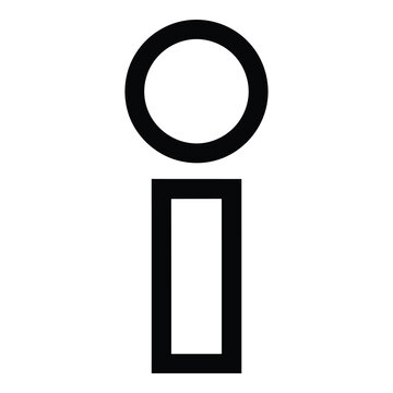 Information icon symbol for user information or help button icon