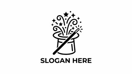 magic trick logo template design © NINDYA