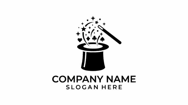 magic trick logo template design