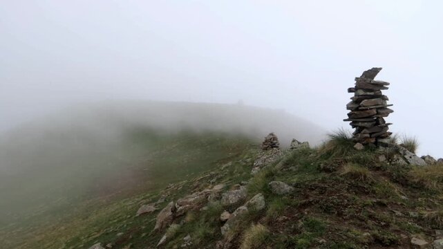 misty morning in the mountains