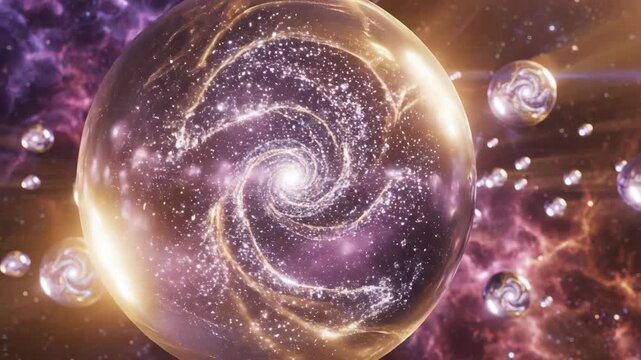 Galaxy spheres in space perfect for UI/UX design and motion graphics