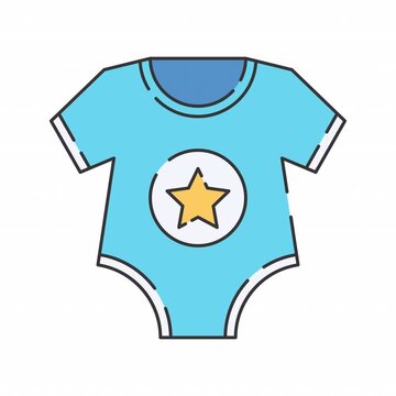 Baby onesie Flat design style icon animation with minimal, smooth transitions, and simple composition.