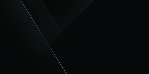 Obraz premium Abstract black luxury background with diagonal stripes. Trendy geometric grey gradient. Vector illustration